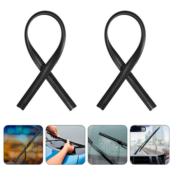 Pawsdot 10Pcs Replacement Wiper Refill Black Rubber p Compatible with Multiple Car Models