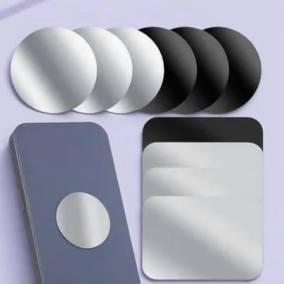 Pawsdot 12Pcs Mobile Phone Metal Plate with Adhesive for Stable Car Phone Mount Use Assorted Colors