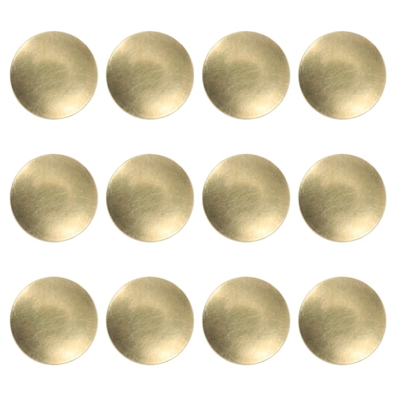 Pawsdot 12Pcs Golden Round Cabinet Door Handles Easy Install Small Pull Handles for Home