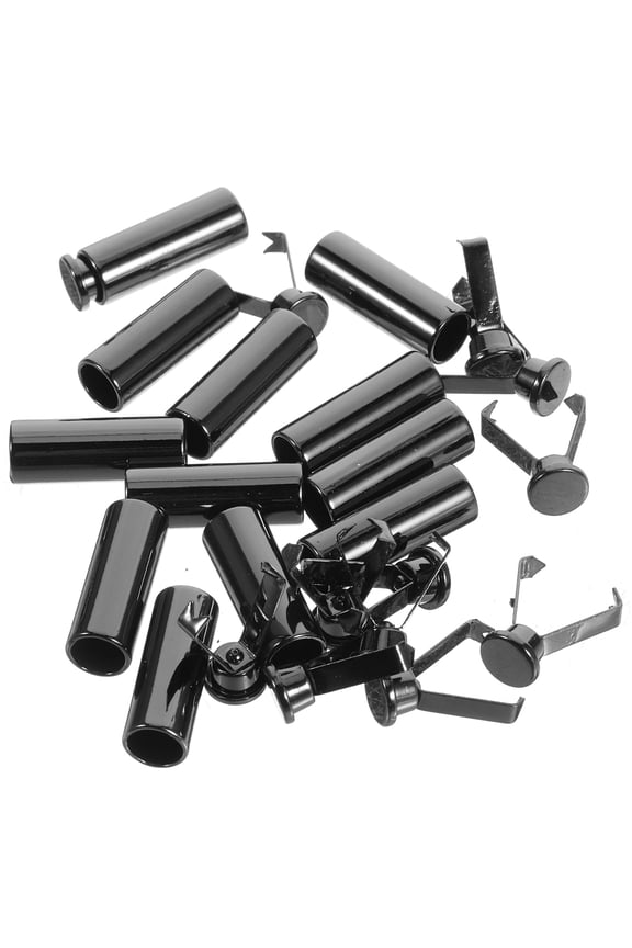 12Pcs Zinc Alloy Drawstring Cord End Caps Black Stylish Cord Locks for Hoodies