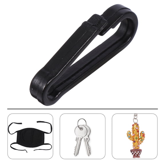 Pawsdot Gourd Shaped Hooks Black Plastic for Masks Sturdy and Strong 130Pcs