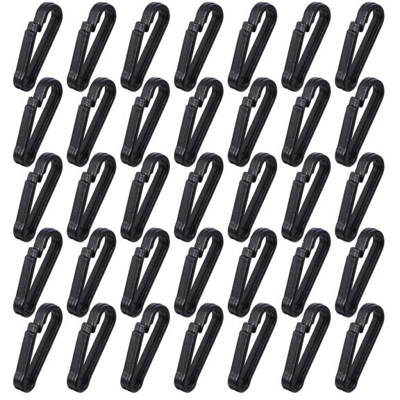 Pawsdot Gourd Shaped Hooks Black Plastic Strong for Masks Anti-Skid 130Pcs