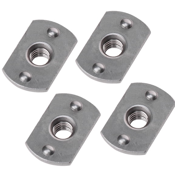 Pawsdot 1Pack Durable Welded Carbon Steel Pronged T-Nuts Plated Silver for Wood and Wet Environment Use