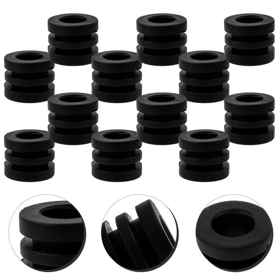 Pawsdot Foosball Table Replacement Parts 16Pcs Table Football Washers Black Plastic Bumpers for Indoor Gaming for Fan Gear