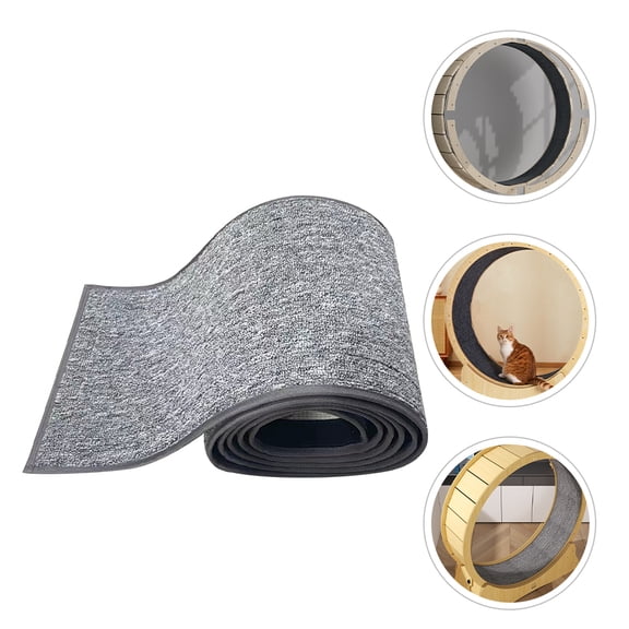 Pawsdot Home Use Cat Wheel Replacement Mat Grey Felt Nonskid Cushion for Running and Scratching