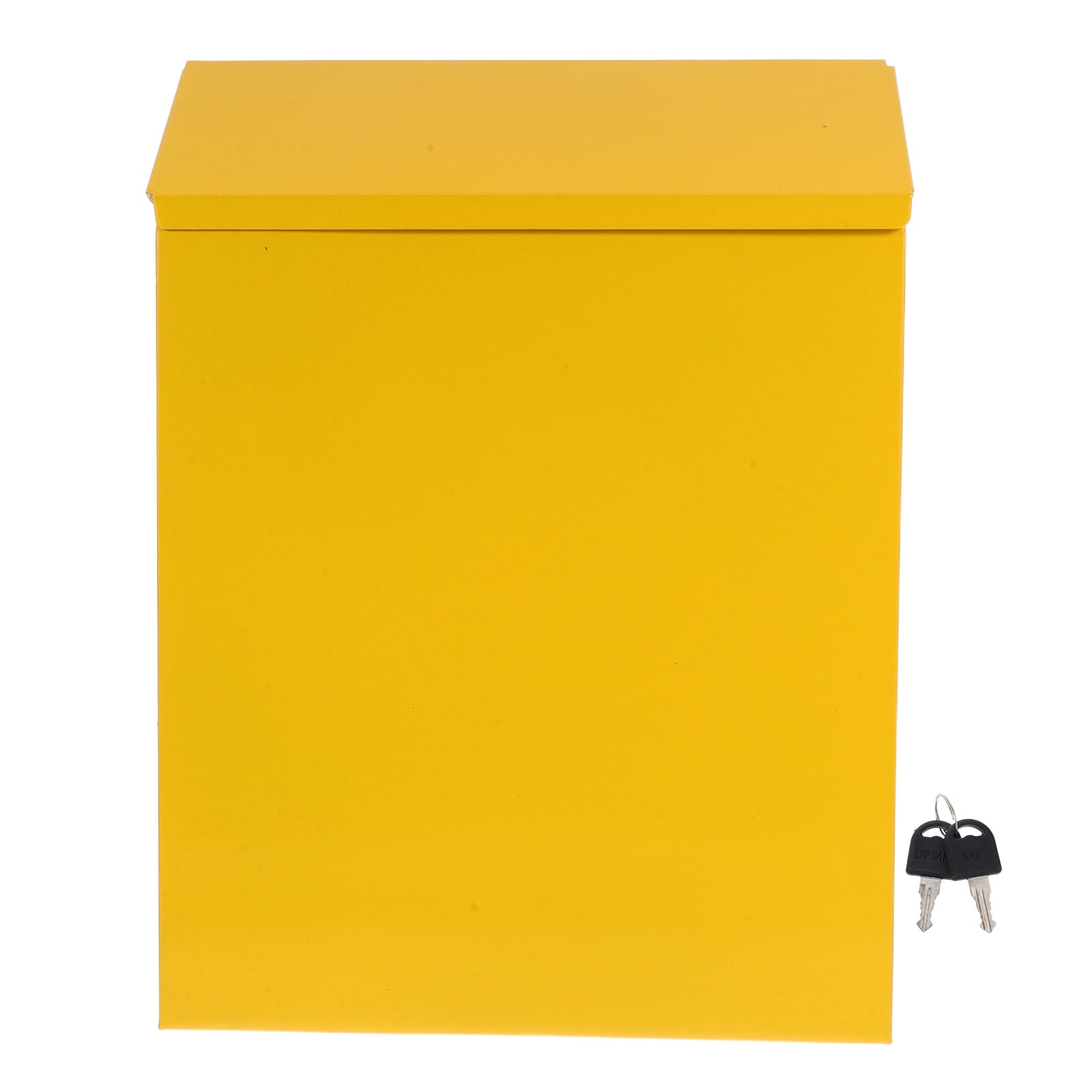Pawsdot 1Pc Decorative Yellow Iron Mailbox with European Style for Home Display