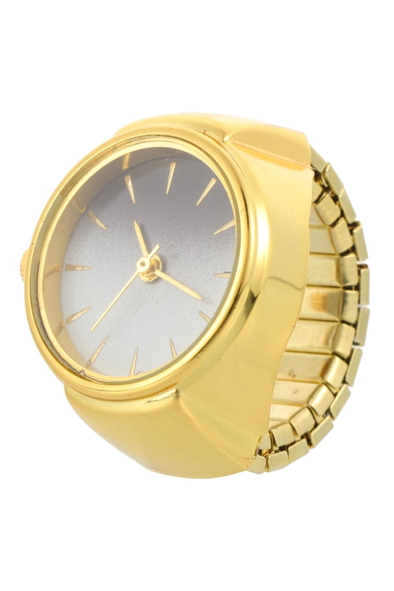 Chic Golden Alloy Finger Watch - Unique and Practical Timepiece for Decoration