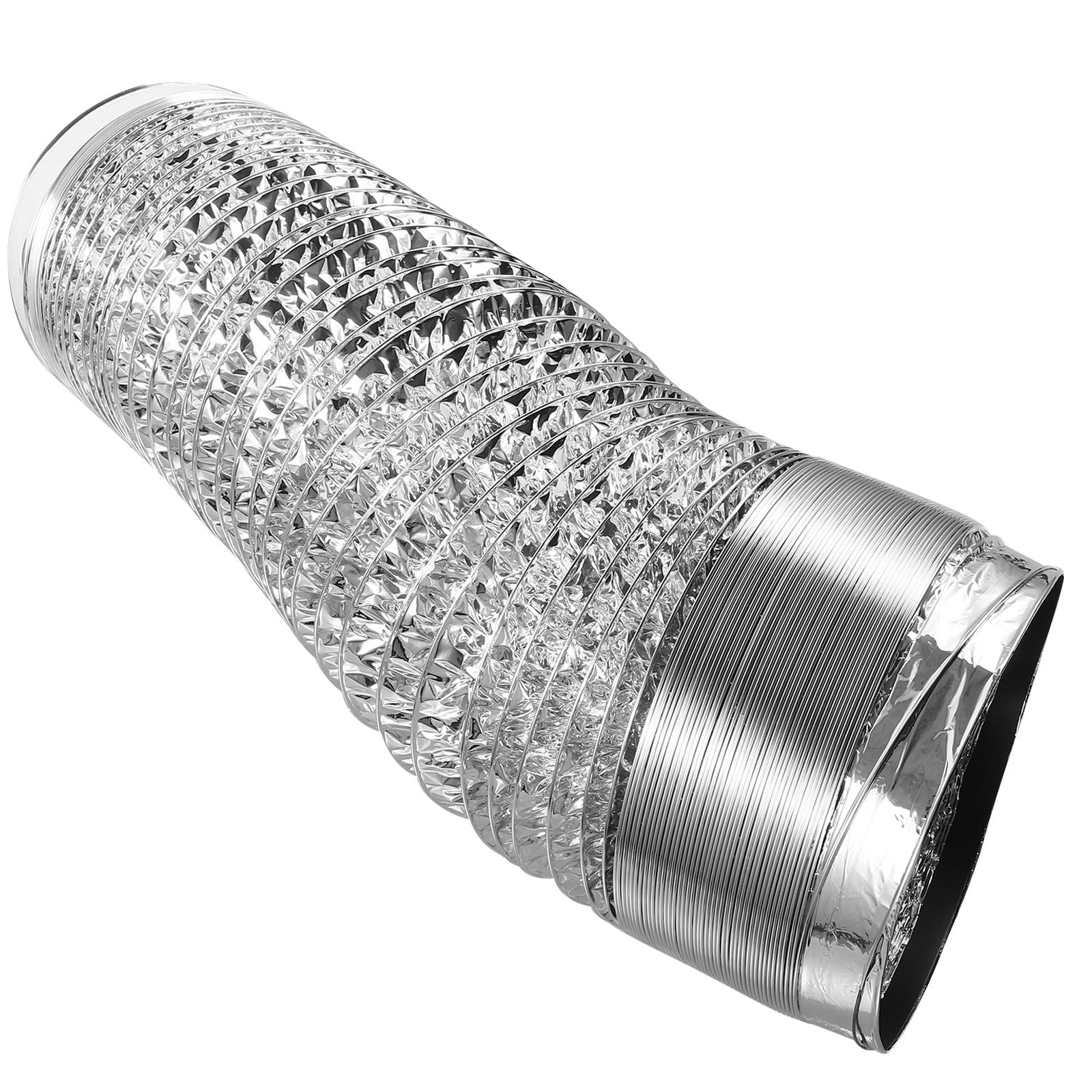 Pawsdot Silver Aluminum Dryer Duct Hose Fire-Resistant for Exhaust Fan Use 1Pc