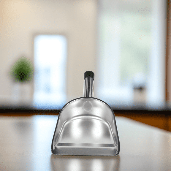 Pawsdot 1Pc Household Black Dustpan with Rust Resistant Stainless Steel and Ergonomic Handle