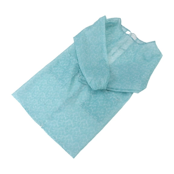 Pawsdot Sleeve Blue Polyester Kitchen Apron, Waterproof, for Cooking