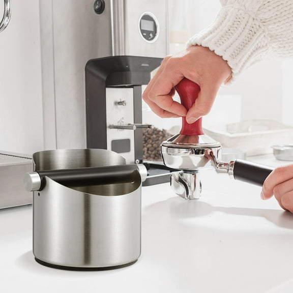 Pawsdot Stainless Steel Coffee Slag Bucket Plated Silver for Kitchen Home Bar 1Pc