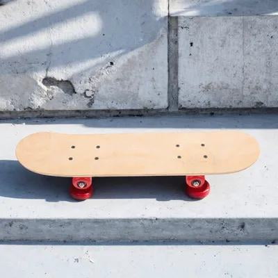 Pawsdot Blank Skateboard for DIY Painting Wood Deck Outdoor Sports Light Brown