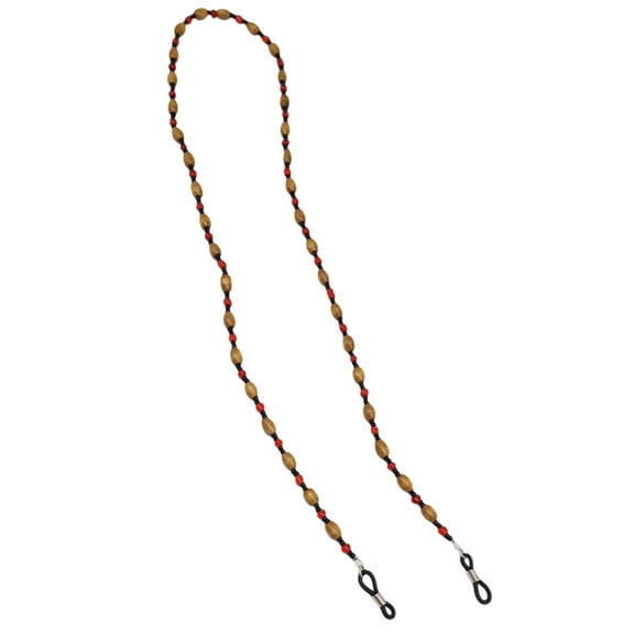 Pawsdot Back to School Women's Glasses Chain Bead Eyeglasses Sunglasses Wood Bead Chain Neck Holder Metal 1Pcs