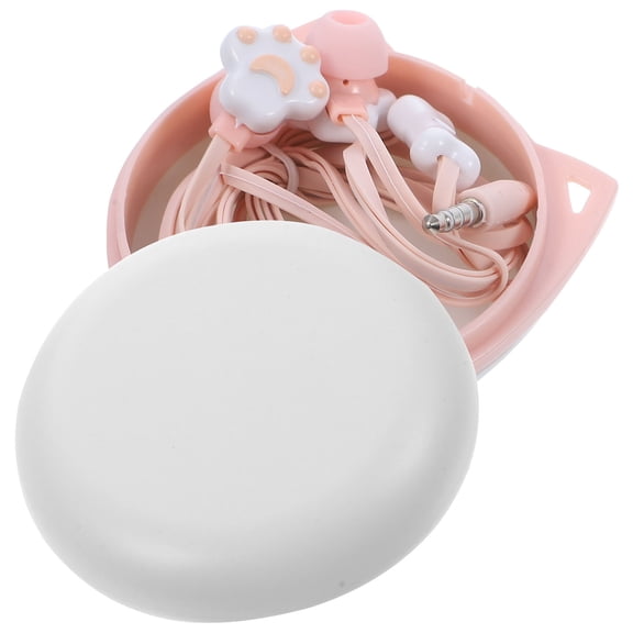 Pawsdot Cute Pink Cat Ear Headphones for Music with Storage Box 1Pc