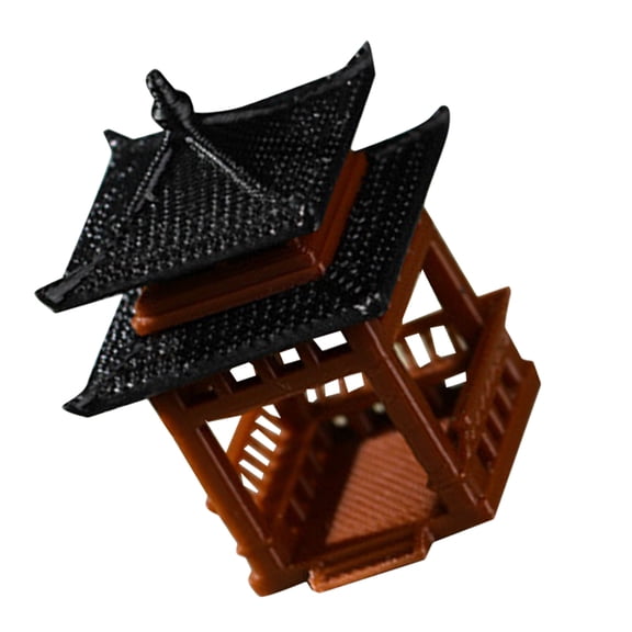 Pawsdot Metal Pavilion Statue for Home Zen Garden Tabletop and Aquarium Decoration