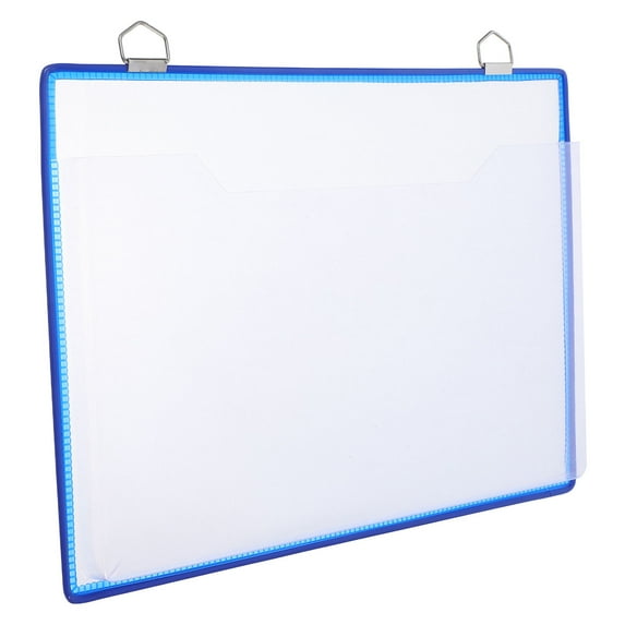 Pawsdot Blue Hanging File Folder Thick Plastic Wall-Mounted Organizer for Home Office