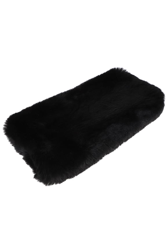 Furry Hand Muff Black Plush Winter Muffs Keep Hands Warm 1Pcs for Adults