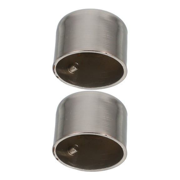 Pawsdot 2Pcs Plated Silver Decorative Curtain Rod Knobs Finials for Home Window Rods