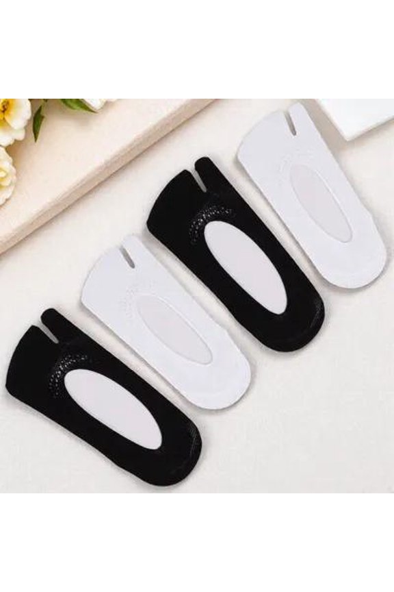 2Pairs Unisex White Short Split Toe Socks Warm Socks for Home with Elastic Material