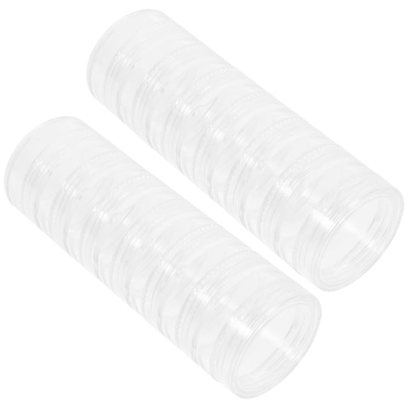 Pawsdot 2Pcs Weekly Organizer Storage Box White Hygienic Plastic 7 Day Pill Dispenser