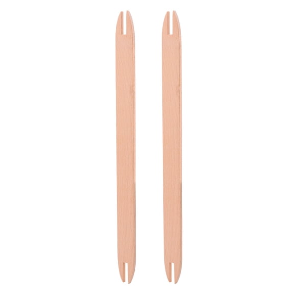 Pawsdot 2Pcs Wooden Shuttle Knitting Tool Durable Chocolate Wood for Sweater Scarf Crafting