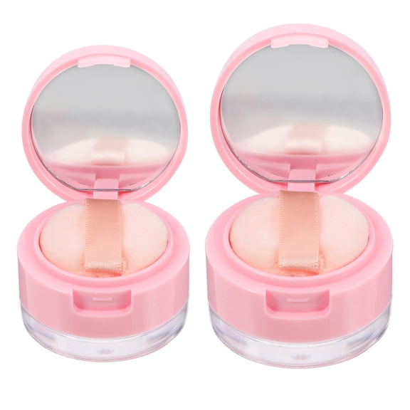Pawsdot Portable Pink Makeup Powder Container, Compact and Durable for Daily and Travel Use
