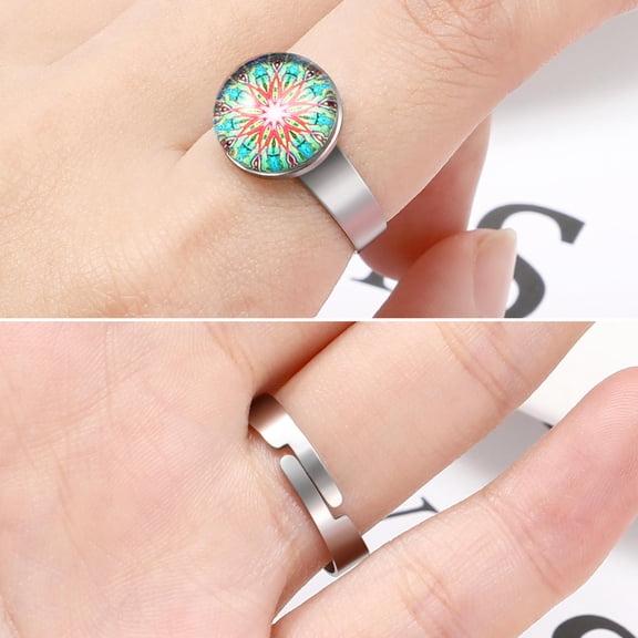 Pawsdot 20Pcs Adjustable Silver Stainless Steel Ring Base for Crafting Unique Rings