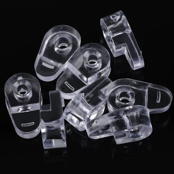 Pawsdot Clear Plastic Mirror Clips Easy Installation for Home Use 20Pcs