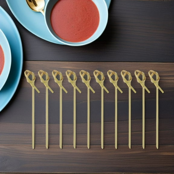 Pawsdot 200pcs Fruit Toothpicks Bamboo Disposable Fruit Picks for Birthday Party Use