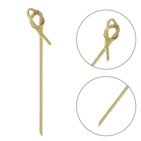 Pawsdot Bamboo Fruit Picks Beige for Cocktails Drinks Appetizers 200Pcs
