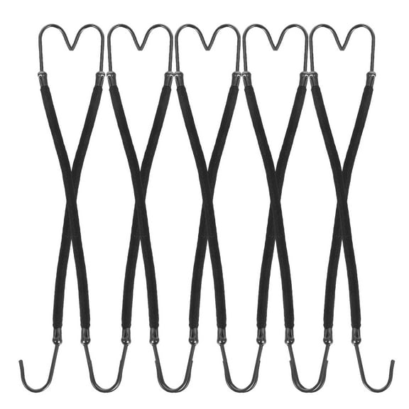 Pawsdot Ponytail Hooks Black Bungee Bands for Smooth Natural Ponytails