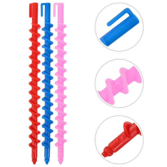 Pawsdot 20PCS Small Hair Curlers Plastic Assorted Color for DIY Hair Styling Hairdressers