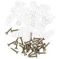 thumbnail image 1 of Pawsdot Cabinet Door Retainer Clips Transparent Plastic 20Pcs for Closet Handle Knob Hinge Clamps, 1 of 8
