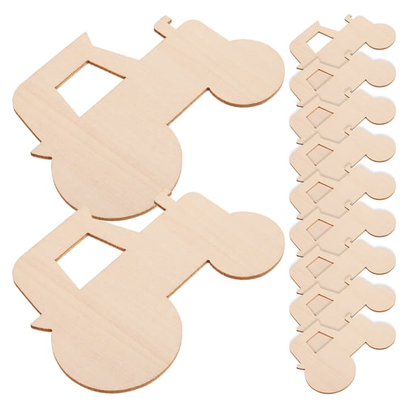 Pawsdot DIY Decor Beige Wooden Tractor Cutouts Smooth Unfinished Wood Slices