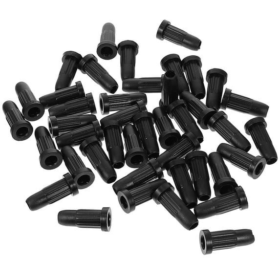 Pawsdot 25Pcs Stool Swivel Caster Cover Black Plastic Wheel Stopper Protector for Furniture