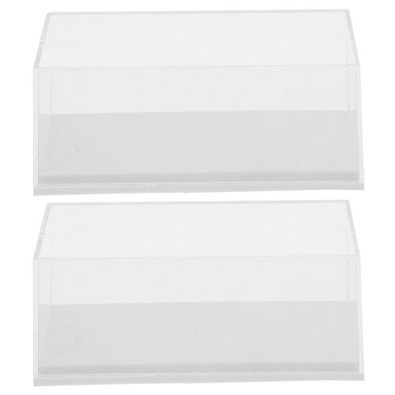 Pawsdot Clear Acrylic Car Model Display Case for Secure Storage and Dust Protection 2Pcs
