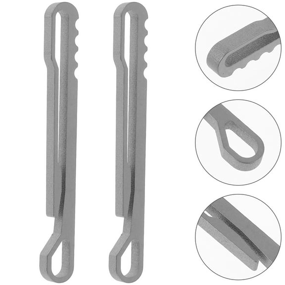 Pawsdot 2Pcs Grey Hook Keychain Carabiner Clips with Pocket Clip Buckle and Bottle Opener Function