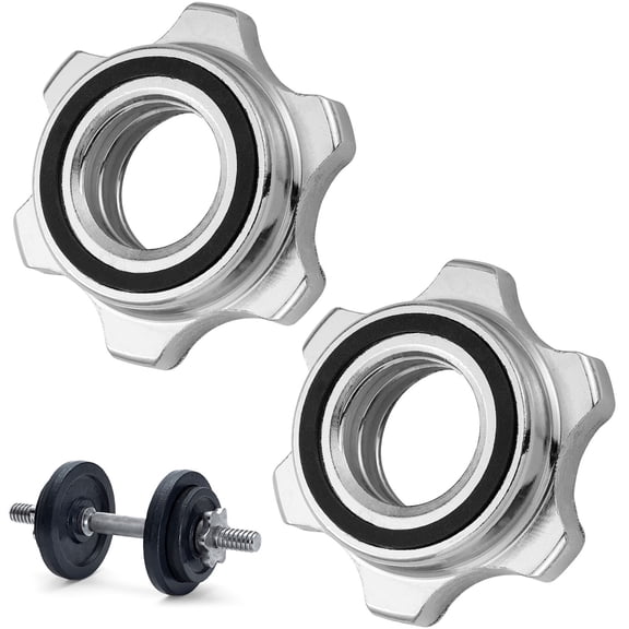 Pawsdot Barbell Nuts Iron Silver For Dumbell 2Pcs