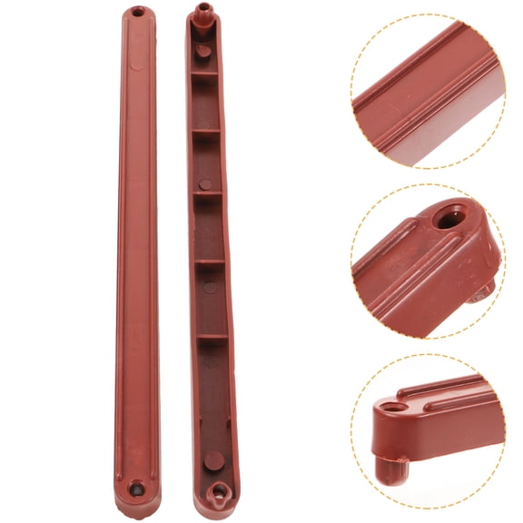 Pawsdot Plastic Drawer Slides Light Brown Sturdy One-Piece for Cabinets 2Pcs