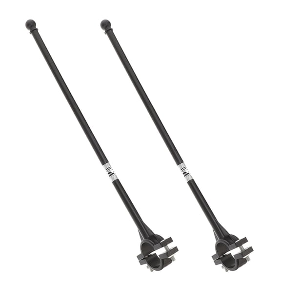 Pawsdot 2Pack Flag Pole for Bike Cycling Display Durable Design Black ABS Fiberglass Holiday Season
