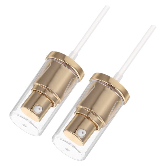 Pawsdot Golden Cosmetic Bottle Pump Head, Replacement for Foundations, 2Pcs
