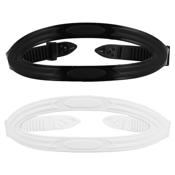 Pawsdot 2Pcs Universal Swim Goggles Strap Durable Silicone Split Design for Secure Fit