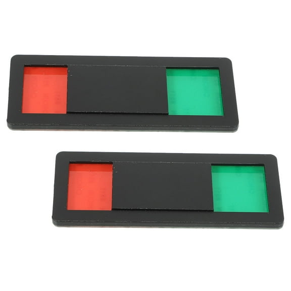 Pawsdot Bathroom Occupied Sign Black ABS Toilet Privacy Slider for Restroom 2Pcs