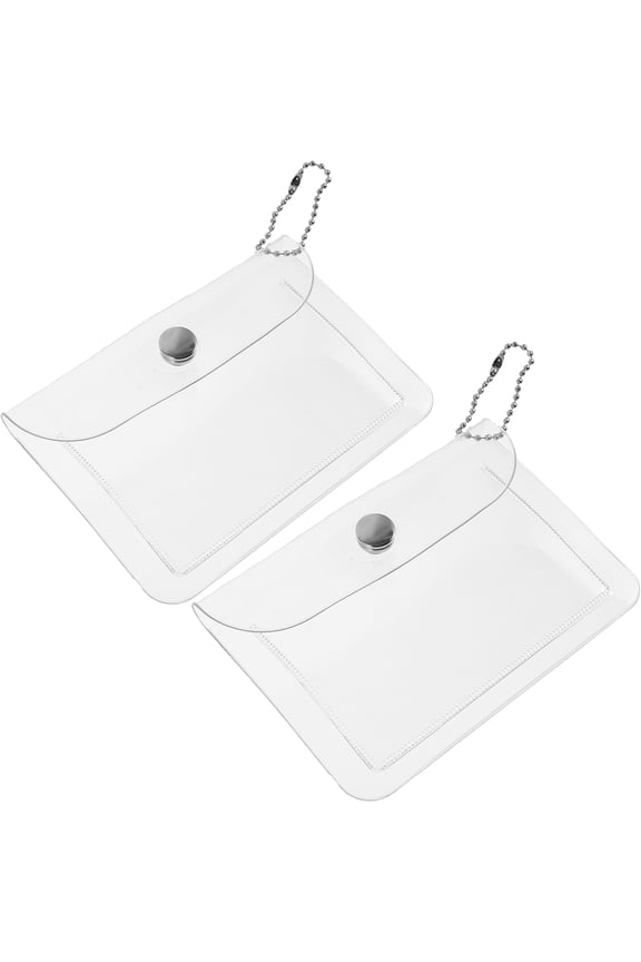2Pcs Clear Money Pouch PVC Card Storage for Wallet Everyday Use