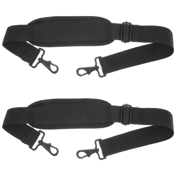 Pawsdot 2Pcs Black Shoulder Strap with Padding for Violin Case Laptop Bag Briefcase Use