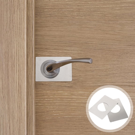 Pawsdot 2Pcs Stainless Steel Door Reinforcement Plates with Smooth Rounded Corners for Home Use