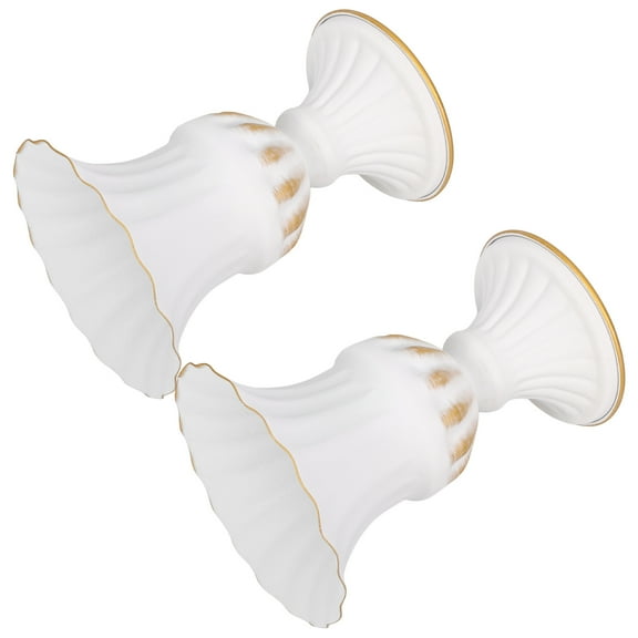 Pawsdot 2Pcs Sturdy Iron Graveyard Vase White for Artificial Flowers