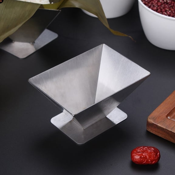 Pawsdot Plated Silver Stainless Steel Zongzi Mold for Home Kitchen Simple Design Easy to Use 2Pcs