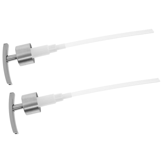 Pawsdot 2Pcs White Soap Dispenser Pump Replacement for Home Bottles with Stainless Steel Durable Tube