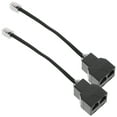 thumbnail image 1 of Pawsdot Rj11 Telephone Line Adapter Black ABS Copper Stable Signal 2Pcs, 1 of 6